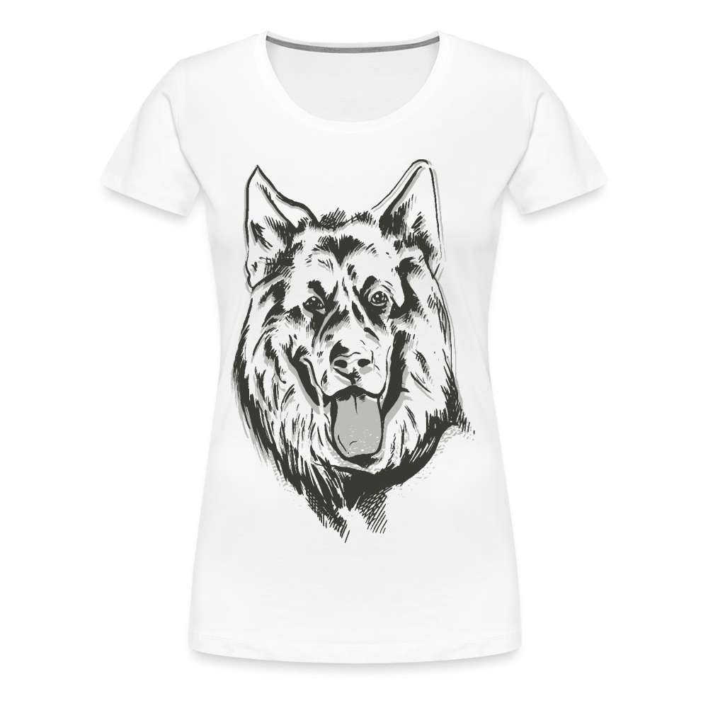 Hunde Deutscher Schäferhund Hundeliebhaber Geschenk Frauen Premium T-Shirt - weiß