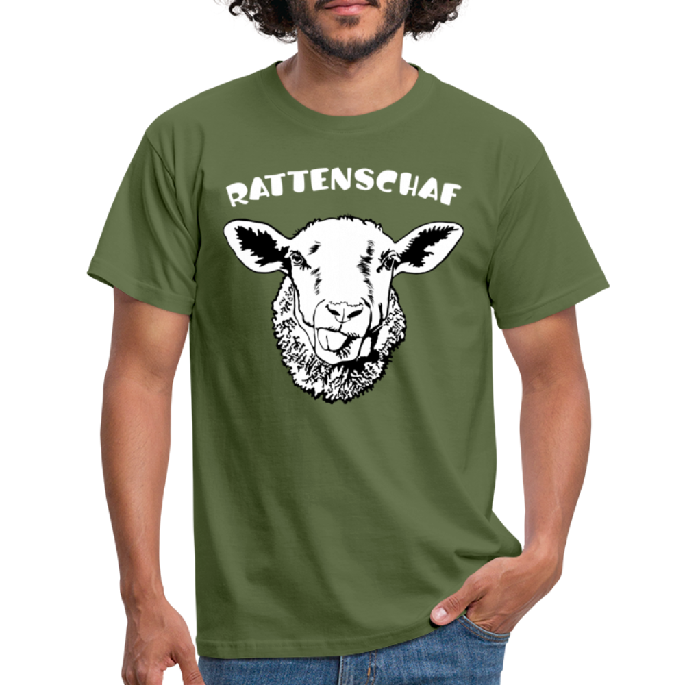 Cooles Schaf Rattenschaf Lustiges T-Shirt - Militärgrün