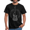 Gitarrist Shirt Gitarre aus Noten Gitarre T-Shirt - Schwarz