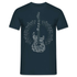 Gitarrist Shirt Gitarre aus Noten Gitarre T-Shirt - Navy