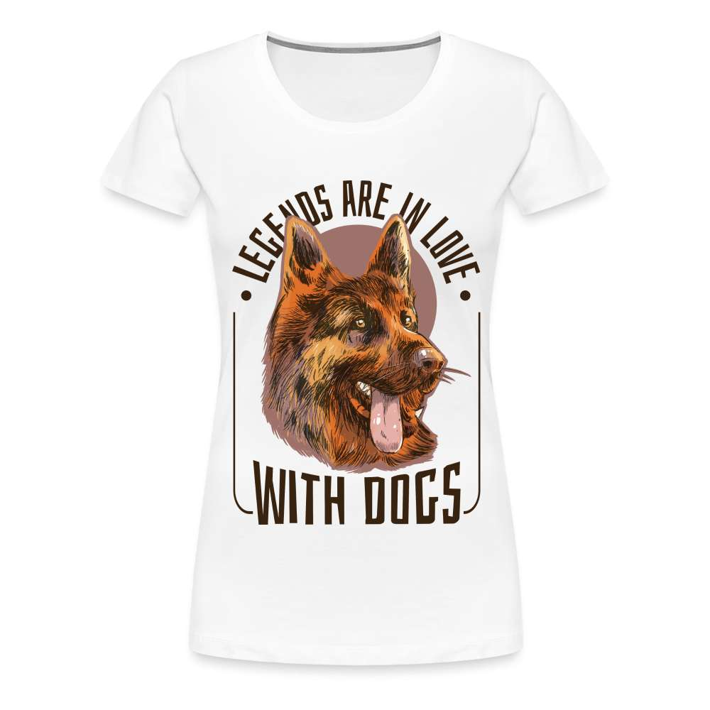 Hundeliebhaberin Schäferhund Frauen Premium T-Shirt - weiß