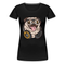 Lustiger Mops Hund mit Kopfhörern Frauen Premium T-Shirt - Schwarz