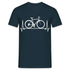 Fahrrad EKG Herzschlag Radfahrer aus Leidenschaft T-Shirt - Navy
