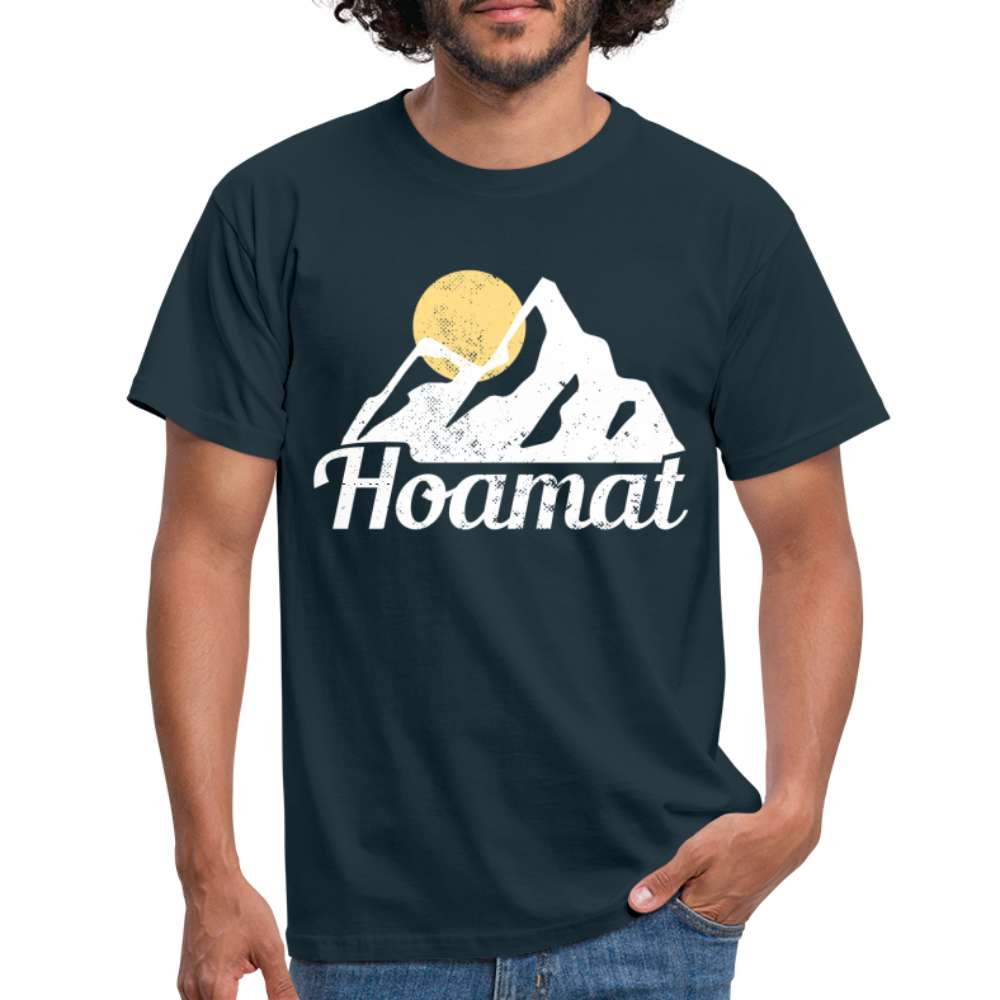 Bayern Berge Alpen Heimat Hoamat Frauen T-Shirt - Navy