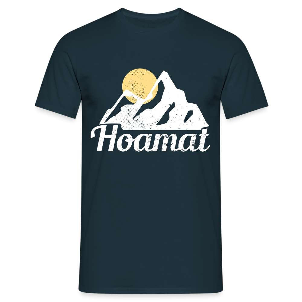 Bayern Berge Alpen Heimat Hoamat Frauen T-Shirt - Navy