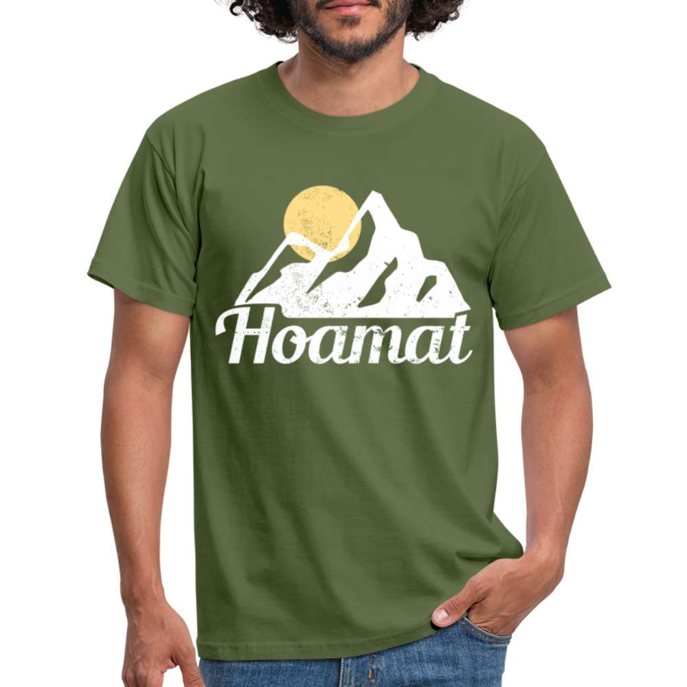 Bayern Berge Alpen Heimat Hoamat Frauen T-Shirt - Militärgrün