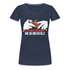 Stricken - Ich strick die Welt wie sie mir gefällt Frauen Premium T-Shirt - Navy