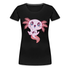 Süßes Axolotl Gaming - Frauen Premium T-Shirt - Schwarz