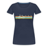 Fahrrad Herzschlag Shirt - Vintage Retro Fahrrad Frauen Premium T-Shirt - Navy
