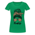 Mom Life Messy Bun - Mutter Mama Frauen Premium T-Shirt - Kelly Green
