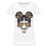 Mom Life Messy Bun - Mutter Mama Frauen Premium T-Shirt - weiß