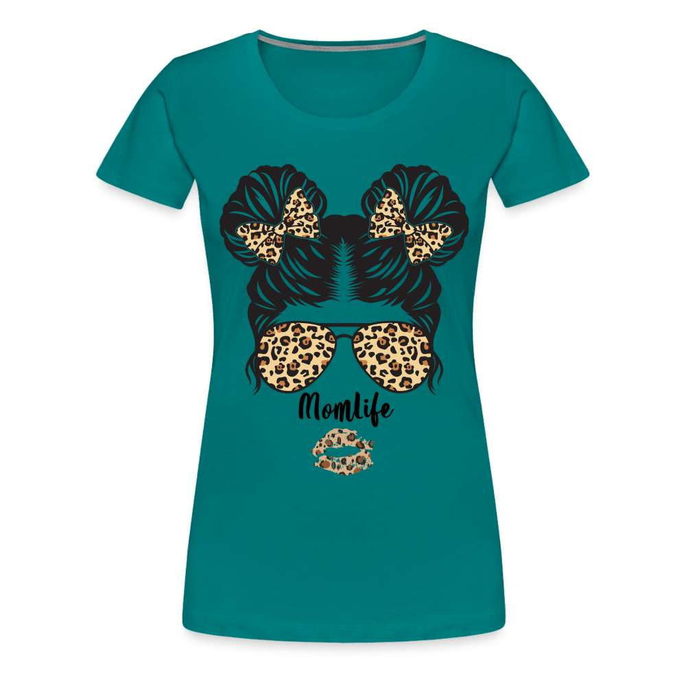Mom Life Messy Bun - Mutter Mama Frauen Premium T-Shirt - Divablau