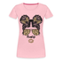 Mom Life Messy Bun - Mutter Mama Frauen Premium T-Shirt - Hellrosa