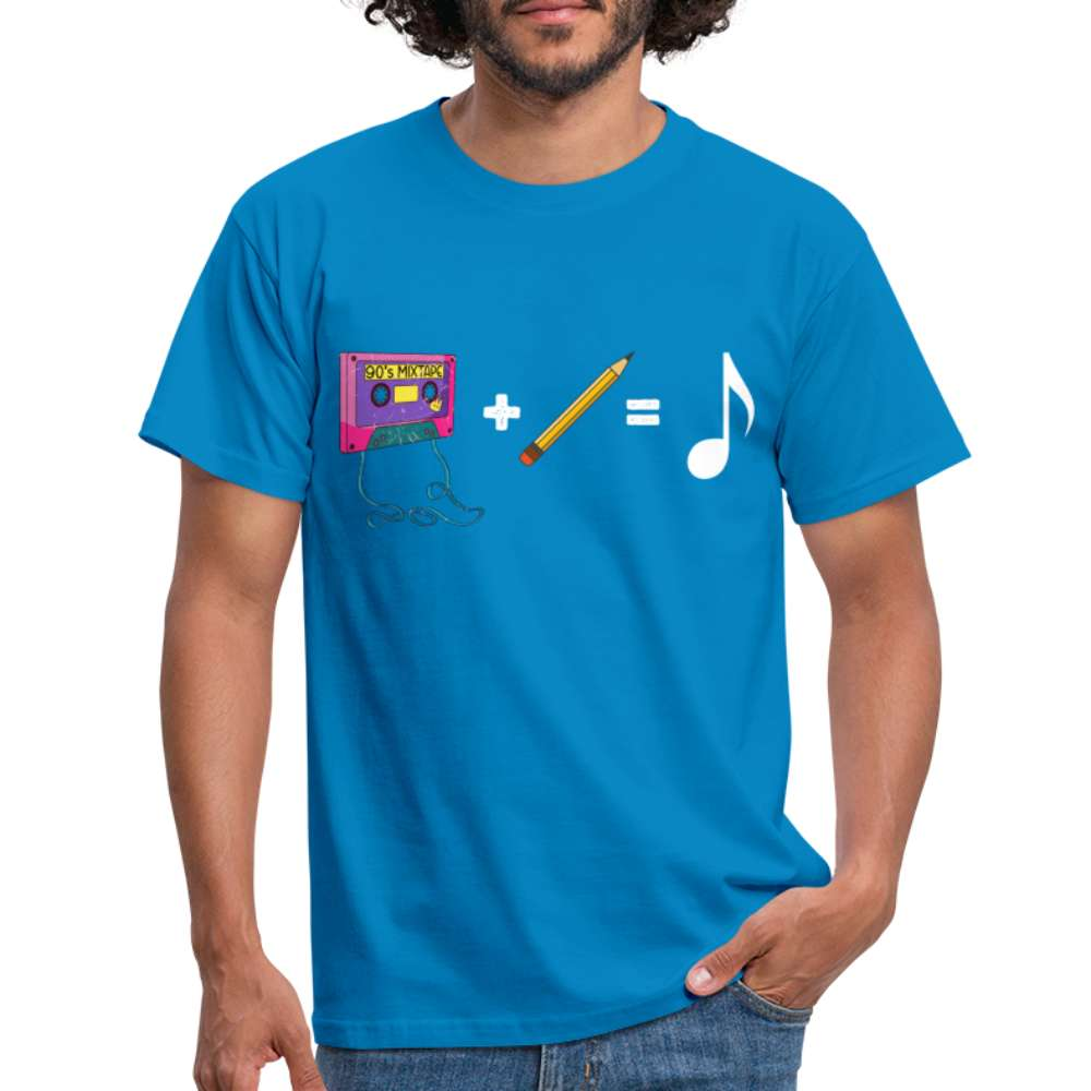 Retro Musik Kassette Bleistift Bandsalat Lustiges T-Shirt - Royalblau