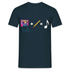 Retro Musik Kassette Bleistift Bandsalat Lustiges T-Shirt - Navy