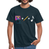 Retro Musik Kassette Bleistift Bandsalat Lustiges T-Shirt - Navy