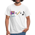 Retro Musik Kassette Bleistift Bandsalat Lustiges T-Shirt - weiß