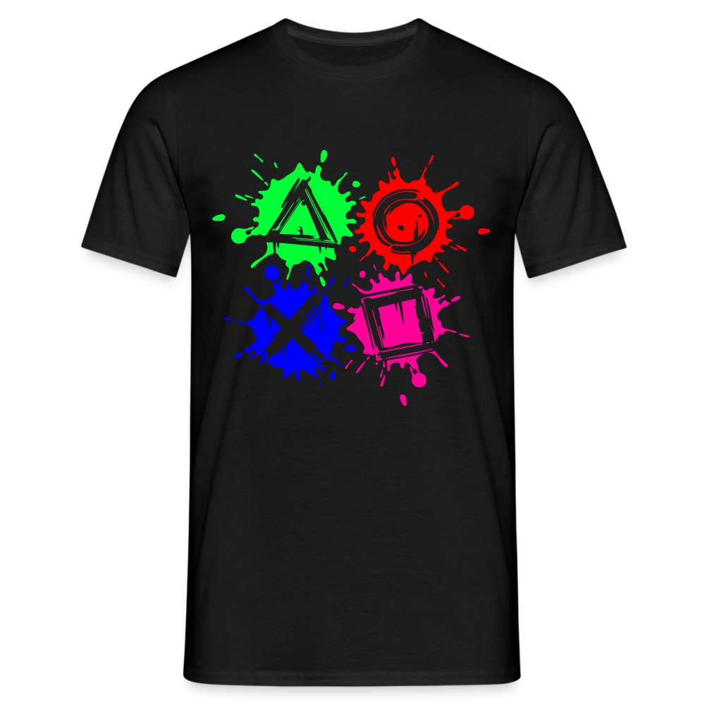 Gamer Shirt Gaming Controller Tasten T-Shirt - Schwarz