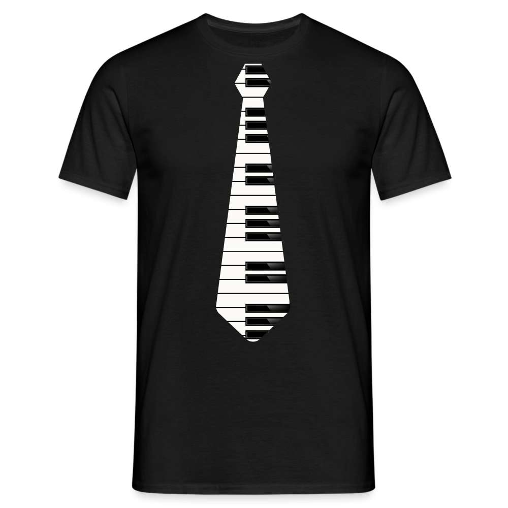 Piano Klavier Spieler Shirt Piano Krawatte Lustiges T-Shirt - Schwarz