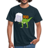 Halloween Kostüm Shirt T-Rex Gespenst Lustiges T-Shirt - Navy