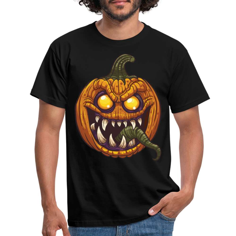Halloween Kostüm Shirt Horror Kürbis Lustiges T-Shirt - Schwarz