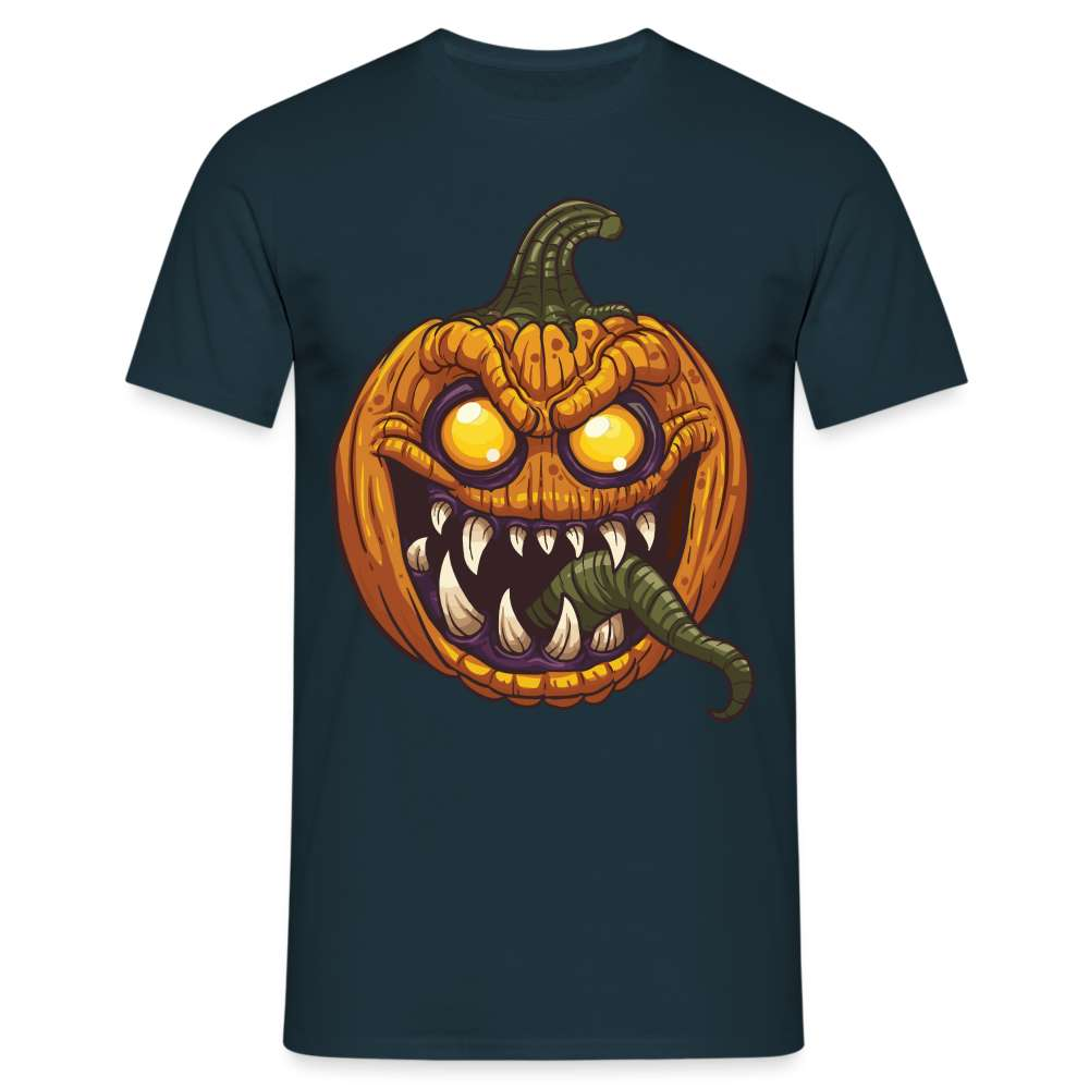 Halloween Kostüm Shirt Horror Kürbis Lustiges T-Shirt - Navy