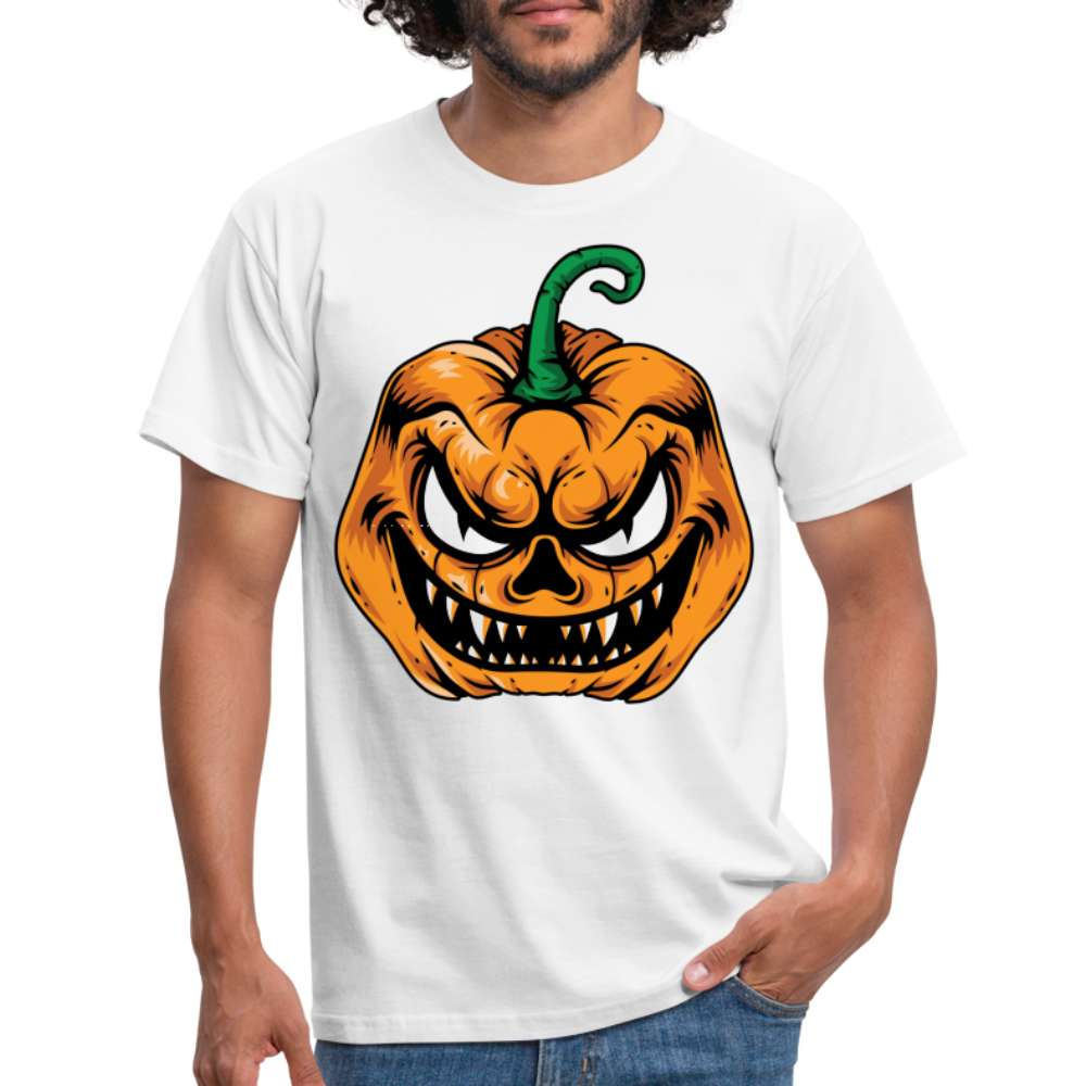 Halloween Kostüm Shirt Horror Kürbis Lustiges T-Shirt - weiß