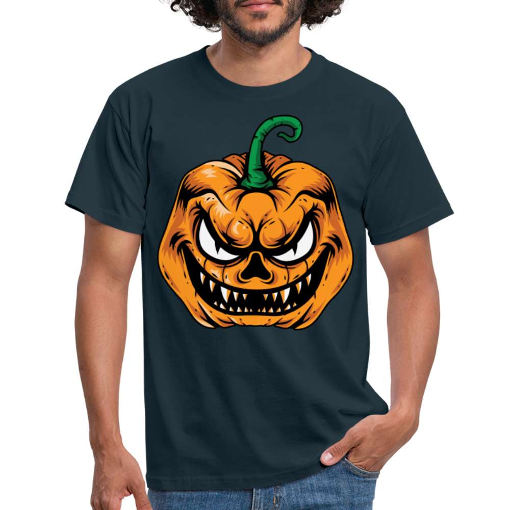 Halloween Kostüm Shirt Horror Kürbis Lustiges T-Shirt - Navy