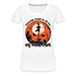 Halloween Hexe Yoga auf Besen Lustiges Frauen Premium T-Shirt - weiß