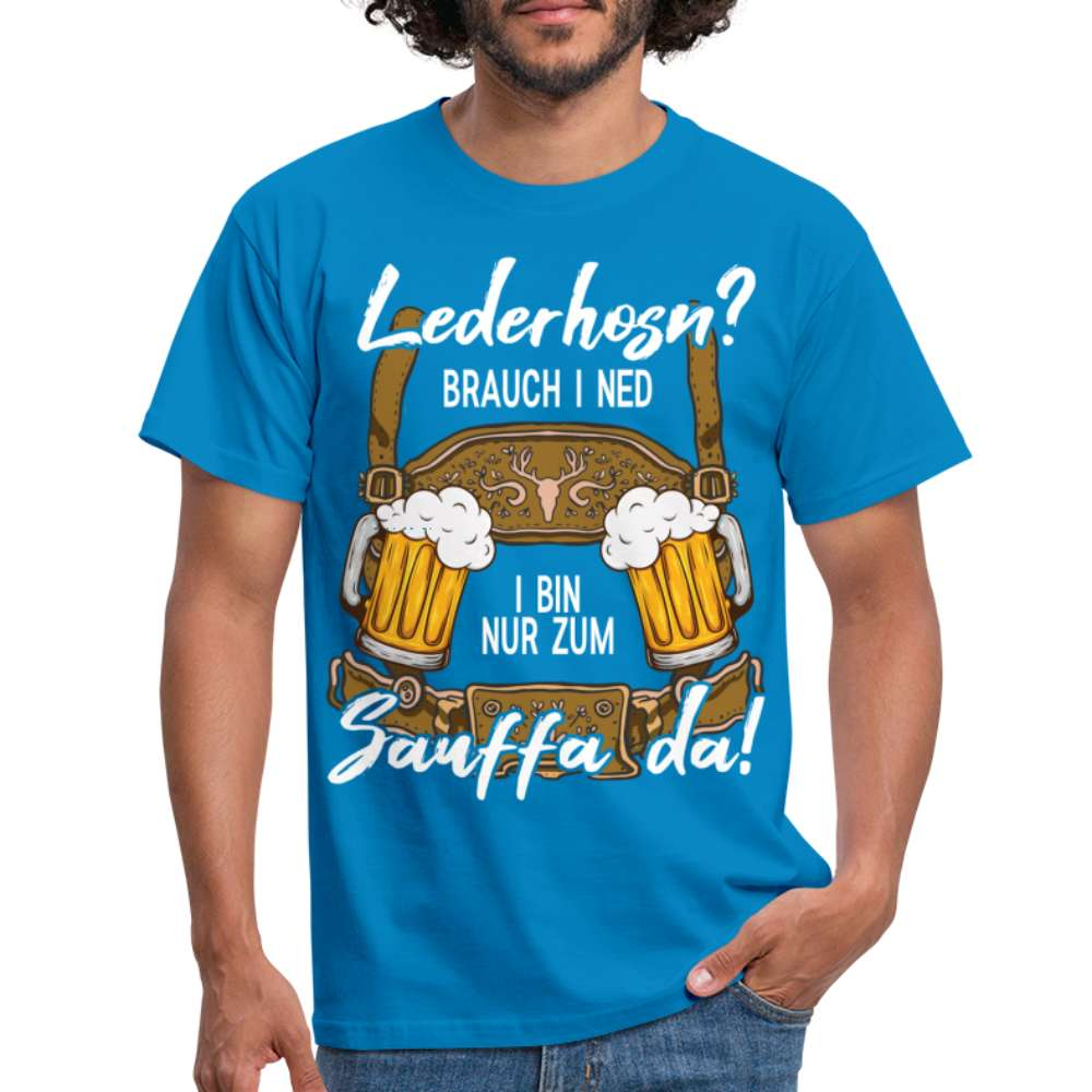 Trachten Shirt Lederhose passend für Oktoberfest Lustiges T-Shirt - Royalblau