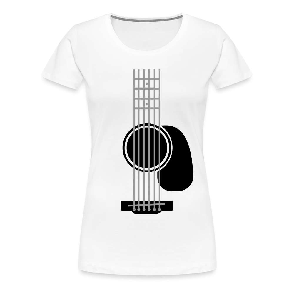 Gitarre Gitarristin Musik Frauen Premium T-Shirt - weiß