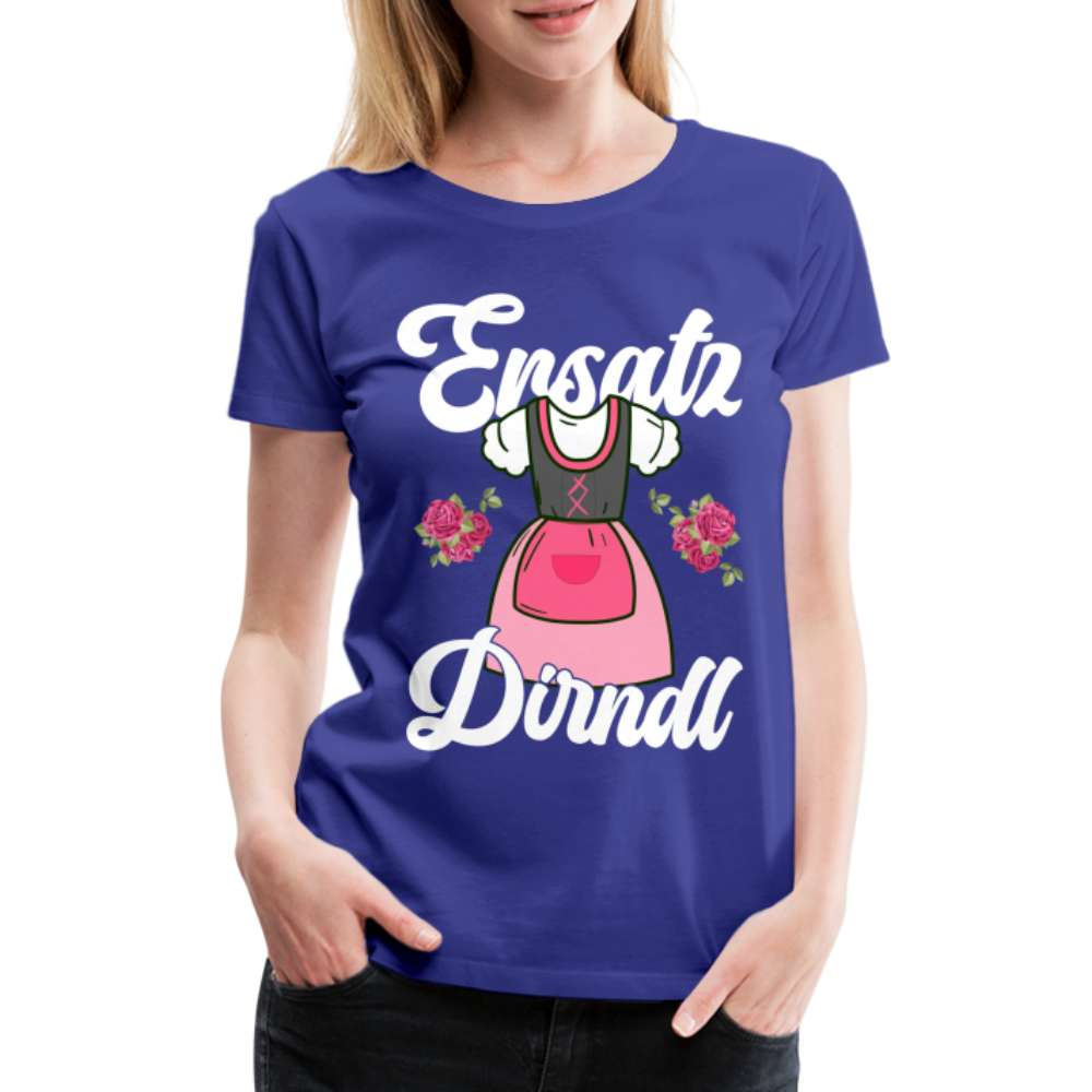 Damen Trachtenshirt Ersatz Dirndl T-Shirt Passend für Oktoberfest Frauen Premium T-Shirt - Königsblau
