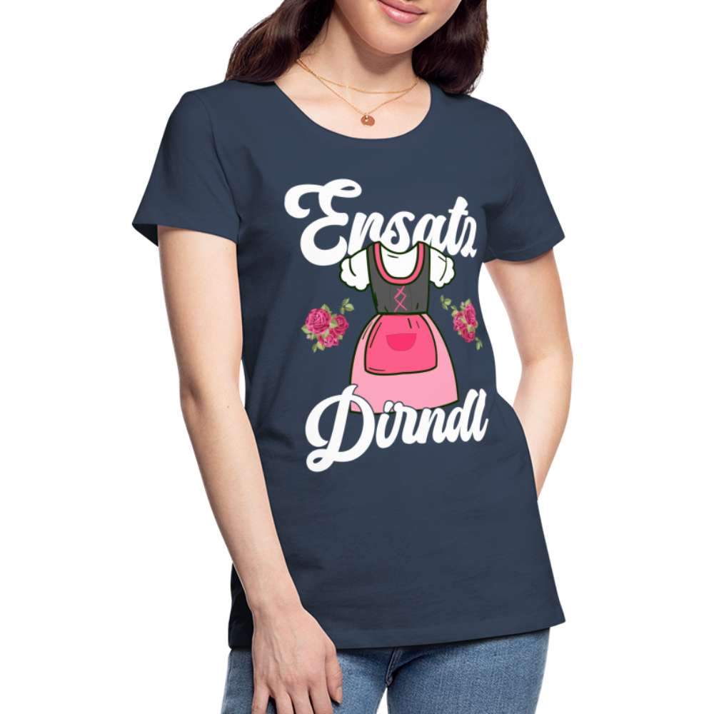 Damen Trachtenshirt Ersatz Dirndl T-Shirt Passend für Oktoberfest Frauen Premium T-Shirt - Navy