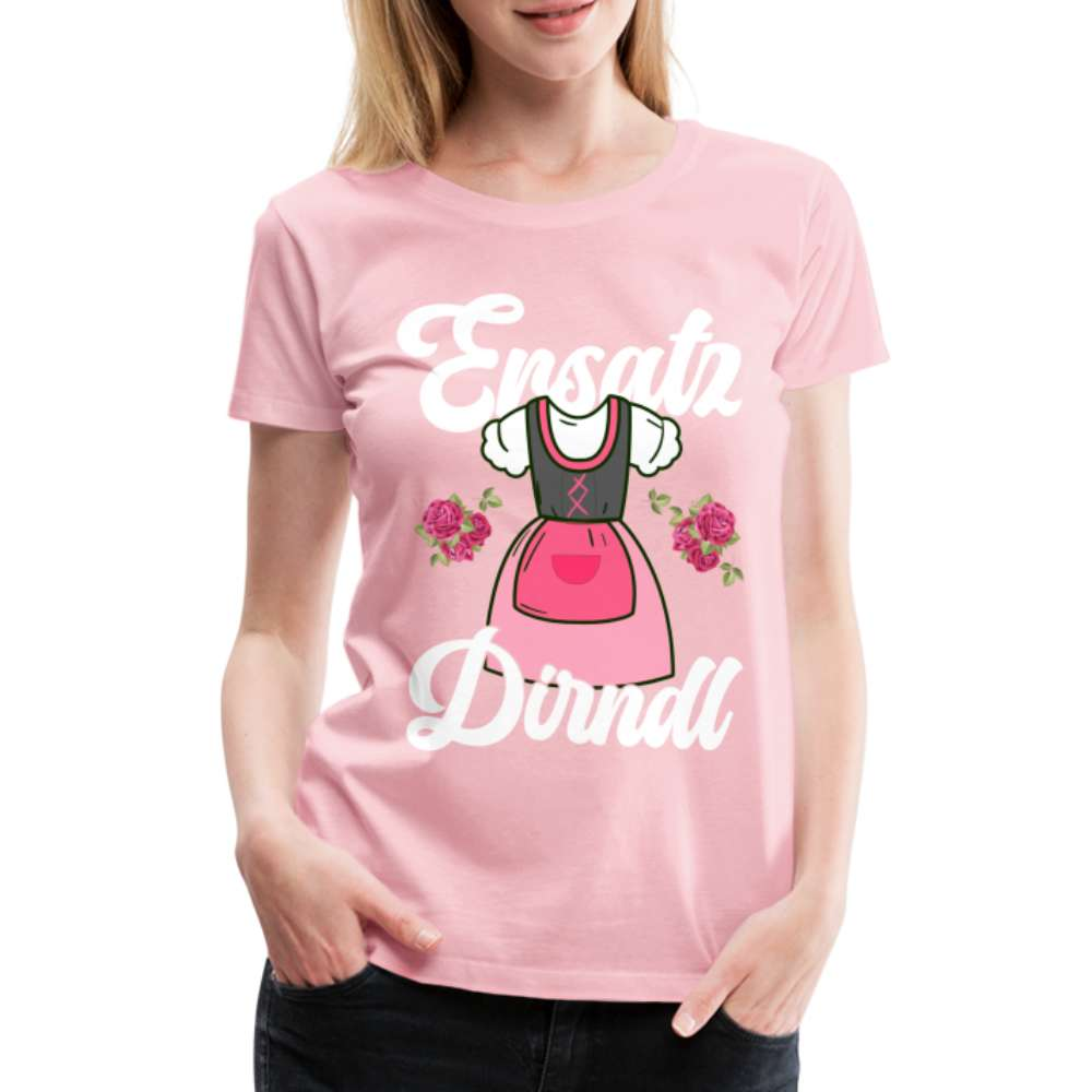 Damen Trachtenshirt Ersatz Dirndl T-Shirt Passend für Oktoberfest Frauen Premium T-Shirt - Hellrosa