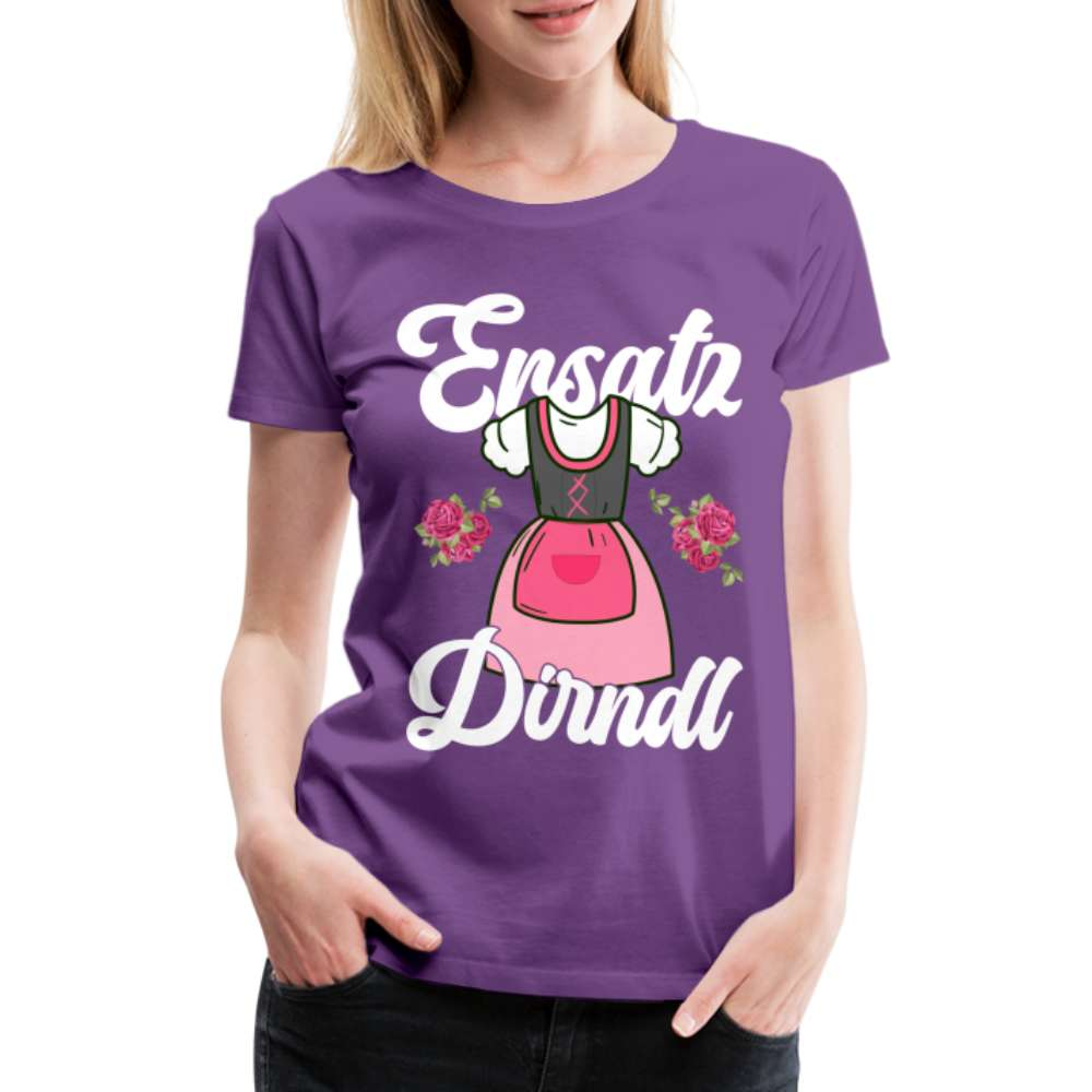 Damen Trachtenshirt Ersatz Dirndl T-Shirt Passend für Oktoberfest Frauen Premium T-Shirt - Lila