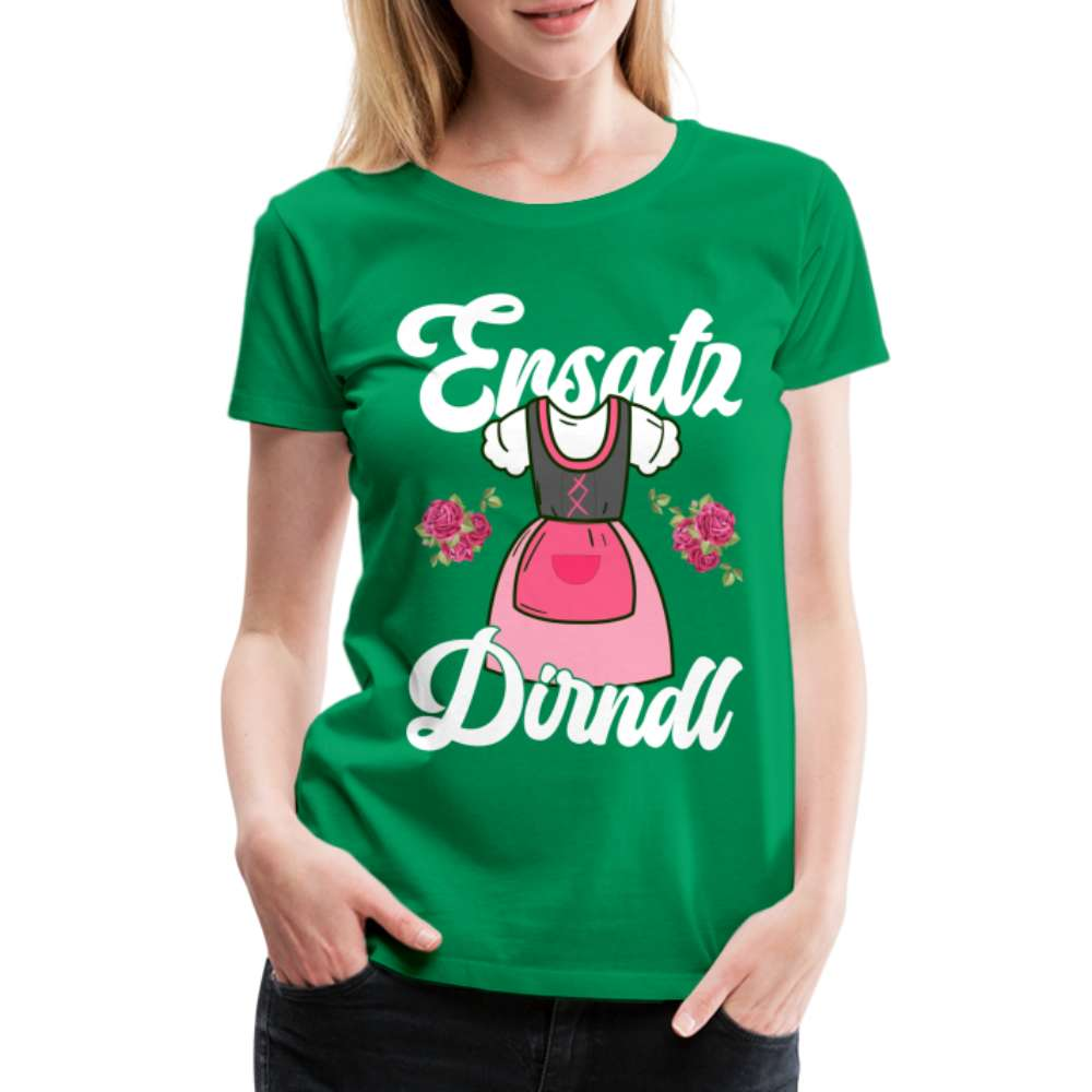 Damen Trachtenshirt Ersatz Dirndl T-Shirt Passend für Oktoberfest Frauen Premium T-Shirt - Kelly Green