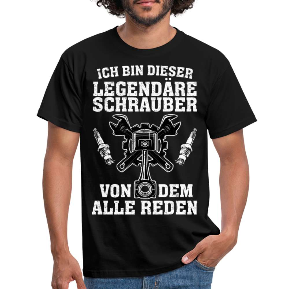 Mechaniker Ich bin dieser Schrauber von dem alle Reden Männer T-Shirt - Schwarz