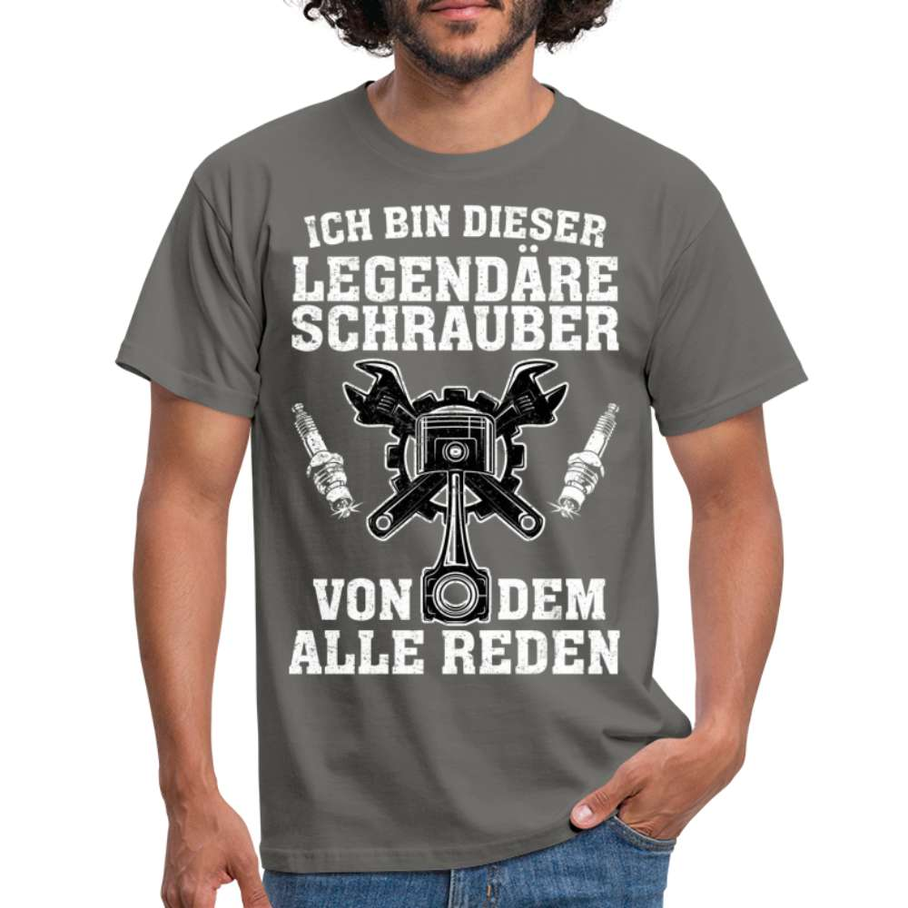 Mechaniker Ich bin dieser Schrauber von dem alle Reden Männer T-Shirt - Graphit