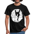Hase Häschen Schatten Rock Horns Lustiges  T-Shirt - Schwarz