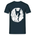 Hase Häschen Schatten Rock Horns Lustiges  T-Shirt - Navy