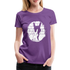 Hase Häschen Schatten Rock Horns Lustiges Frauen Premium T-Shirt - Lila