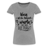 Wein Liebhaberin Wein ist die Antwort - Wie war die Frage Frauen Premium T-Shirt - Grau meliert