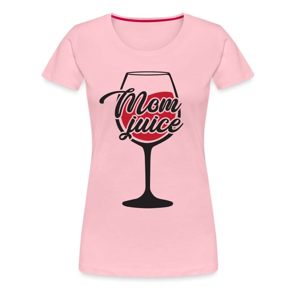 Mama Wein Liebhaberin Mom Juice Frauen Premium T-Shirt - Hellrosa