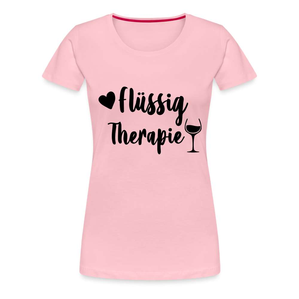 Wein Liebhaberin Flüssig Therapie Frauen Premium T-Shirt - Hellrosa