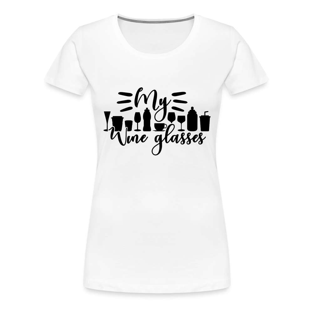Wein Liebhaberin Meine Wein Gläser Frauen Premium T-Shirt - weiß