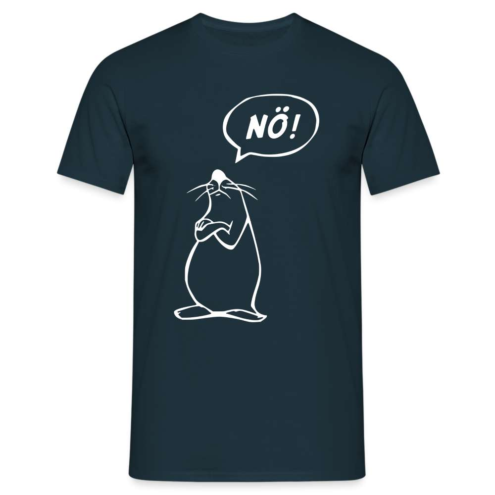 Keine Lust Witzige Robbe NÖ Lustiges T-Shirt - Navy