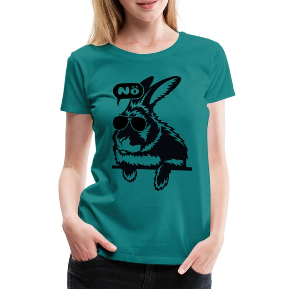 Fauler Hase Karnickel NÖ Lustiges Frauen Premium T-Shirt - Divablau