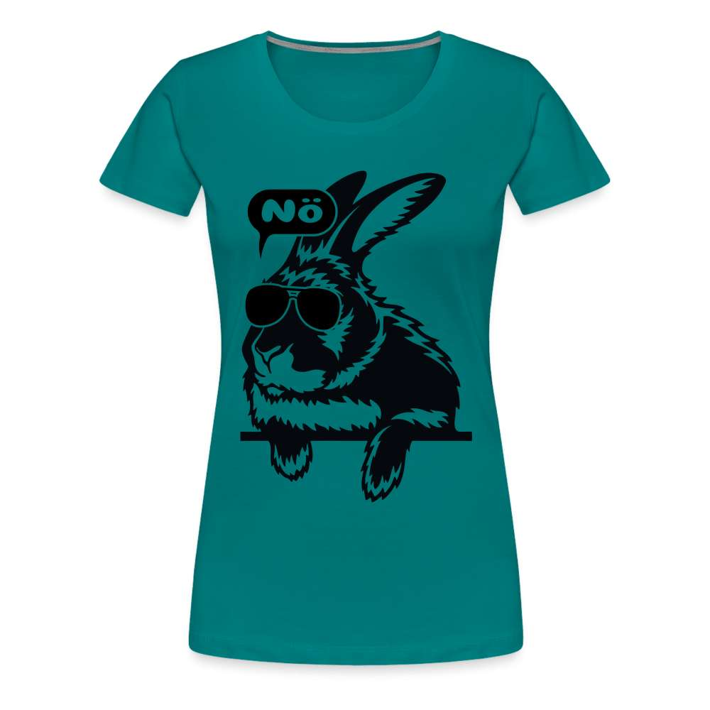 Fauler Hase Karnickel NÖ Lustiges Frauen Premium T-Shirt - Divablau