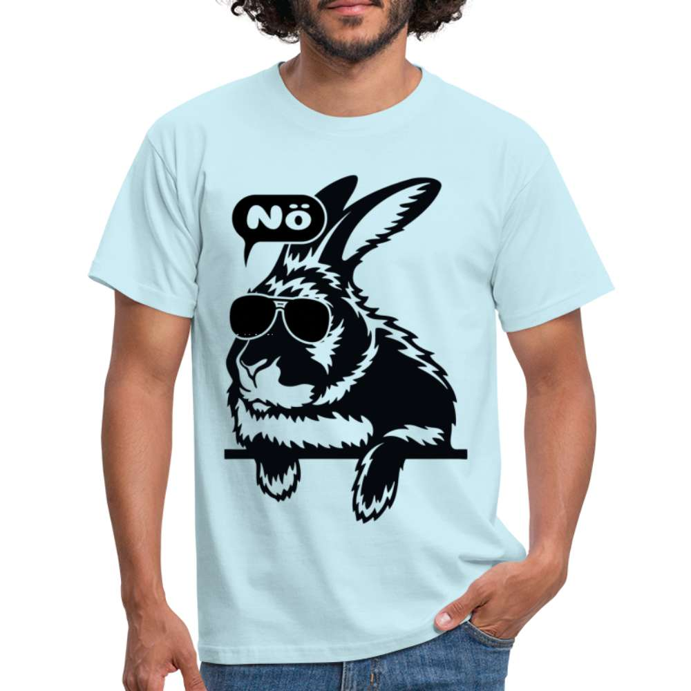 Fauler Hase Karnickel NÖ Lustiges T-Shirt - Sky