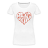 Be Kind Herz 70er Style Frauen Premium T-Shirt - weiß